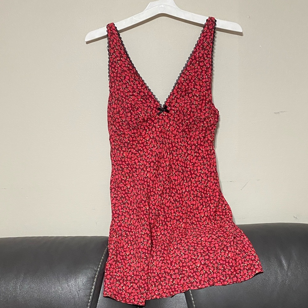 Wild Fable Red and Black Floral Mini Dress
